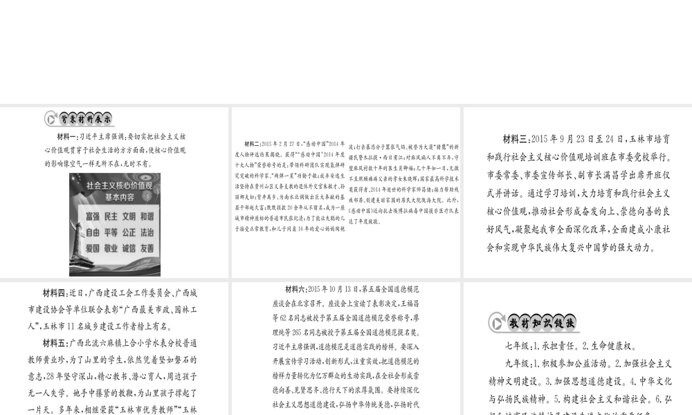 （广西玉林地区）中考政治 热点专题攻略复习课件-人教版初中九年级全册政治课件