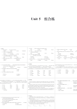 （武汉专版）秋八年级英语上册 Unit 5 Do you want to watch a game show组合练课件（新版）人教新目标版-（新版）人教新目标版初中八年级上册英语课件