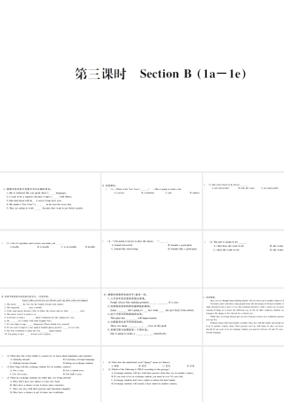 （武汉专版）秋八年级英语上册 Unit 6 I’m going to study computer science第三课时习题课件（新版）人教新目标版-（新版）人教新目标版初中八年级上册英语课件