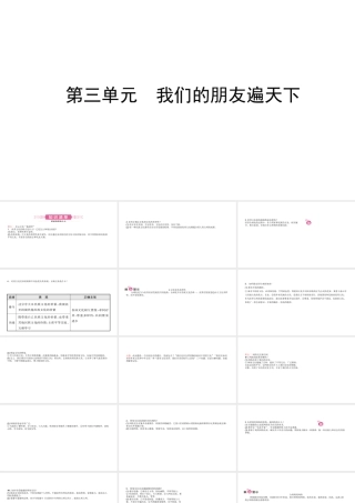 （日照专版）中考政治总复习 基础知识梳理 八上 第三单元 我们的朋友遍天下课件-人教版初中九年级全册政治课件