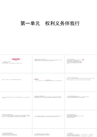 （日照专版）中考政治总复习 基础知识梳理 八下 第一单元 权利义务伴我行课件-人教版初中九年级全册政治课件