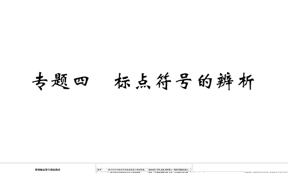 （武汉专版）春八年级语文下册 期末专题复习四 标点符号的辨析习题课件 新人教版-新人教版初中八年级下册语文课件