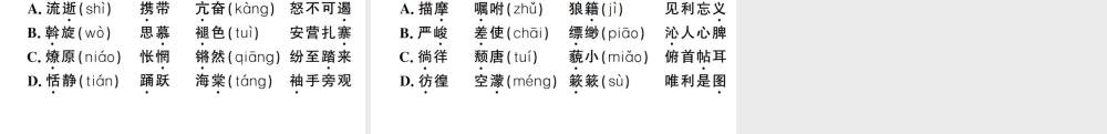 （武汉专版）春八年级语文下册 期末专题复习一 字音字形习题课件 新人教版-新人教版初中八年级下册语文课件