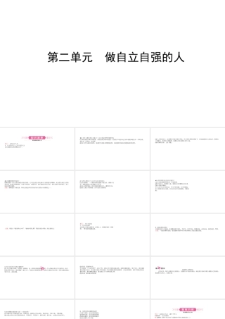 （日照专版）中考政治总复习 基础知识梳理 七下 第二单元 做自立自强的人课件-人教版初中九年级全册政治课件