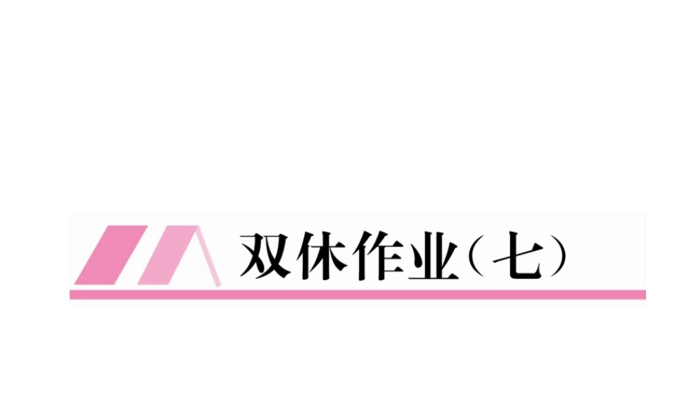 （毕节专版）七年级数学下册 双休作业（七）课件 （新版）北师大版-（新版）北师大版初中七年级下册数学课件