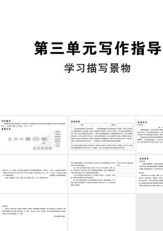 （武汉专版）秋八年级语文上册 第三单元 写作指导《学习描写景物》习题课件 新人教版-新人教版初中八年级上册语文课件