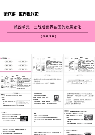 （新课标深圳专用版）中考历史总复习 第六讲 世界现代史 第四单元 二战后世界各国的发展变化课件-人教版初中九年级全册历史课件