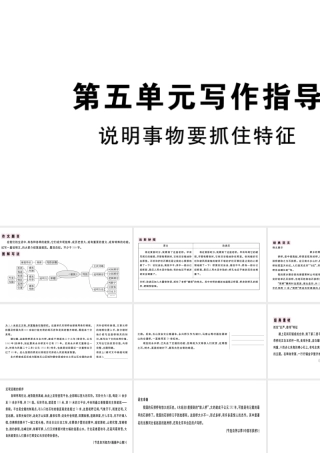 （武汉专版）秋八年级语文上册 第五单元 写作指导《说明事物要抓住特征》习题课件 新人教版-新人教版初中八年级上册语文课件
