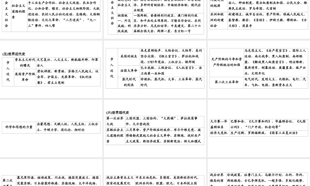 （新课标深圳专用版）中考历史总复习 附录1 知识汇聚课件-人教版初中九年级全册历史课件