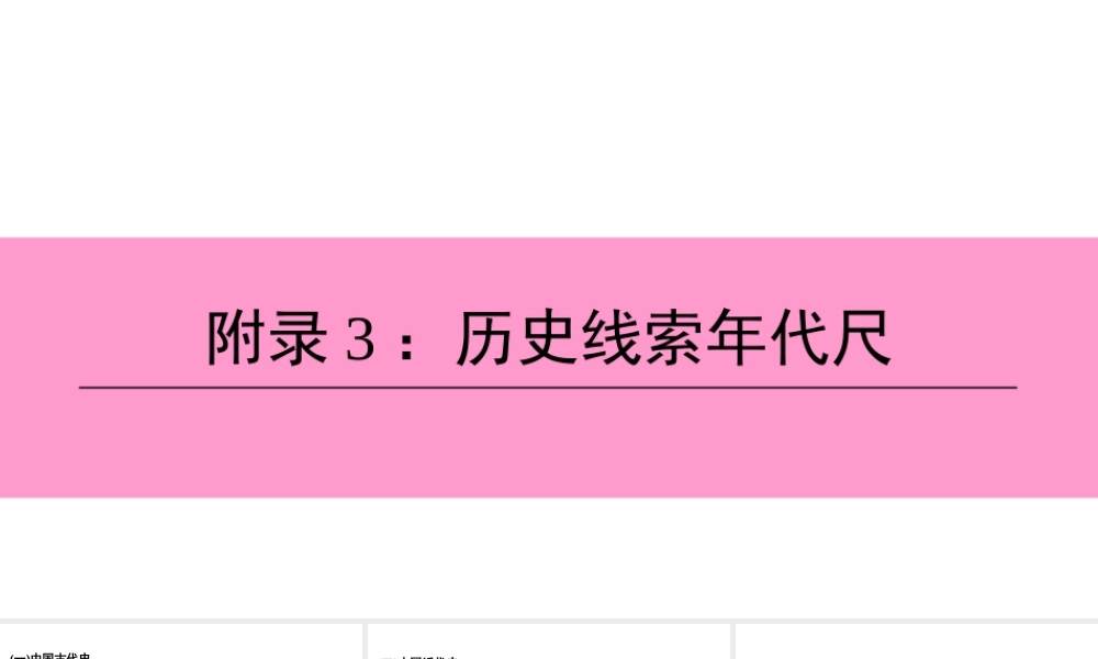 （新课标深圳专用版）中考历史总复习 附录3 历史线索年代尺课件-人教版初中九年级全册历史课件
