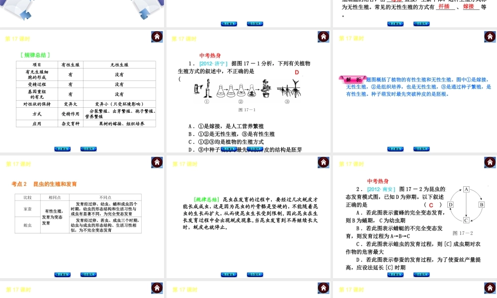 （新课标）（包头专版）2014中考生物复习方案 第五单元 生命的延续、发展和健康地生活（考点聚焦+综合探究）课件 新人教版
