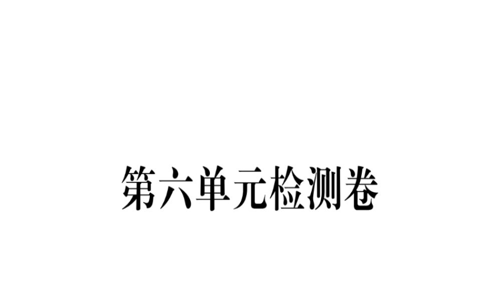 （武汉专用）八年级语文上册 第六单元检测卷习题课件 新人教版-新人教版初中八年级全册语文课件