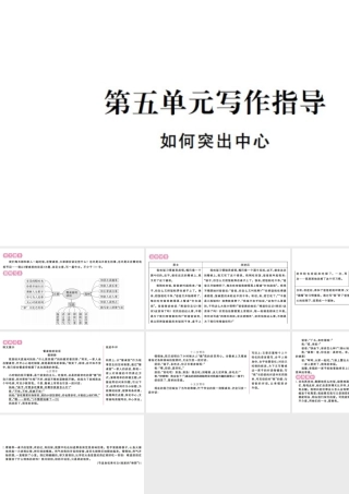 （武汉专版）七年级语文上册 第五单元 写作指导 如何突出中心习题课件 新人教版-新人教版初中七年级上册语文课件