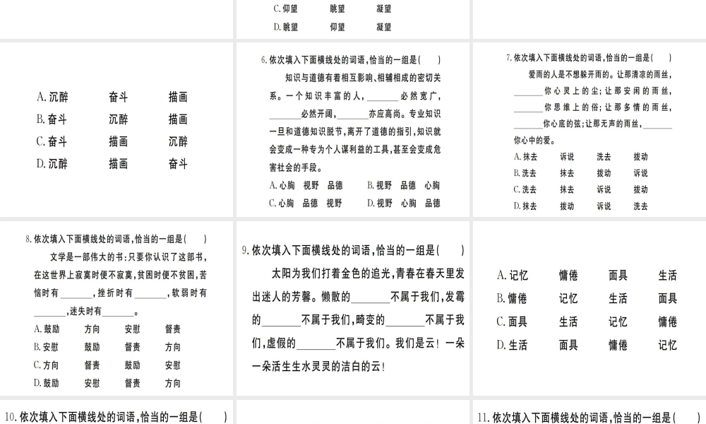 （武汉专用）八年级语文上册 专题二 词语的辨析与运用习题课件 新人教版-新人教版初中八年级上册语文课件