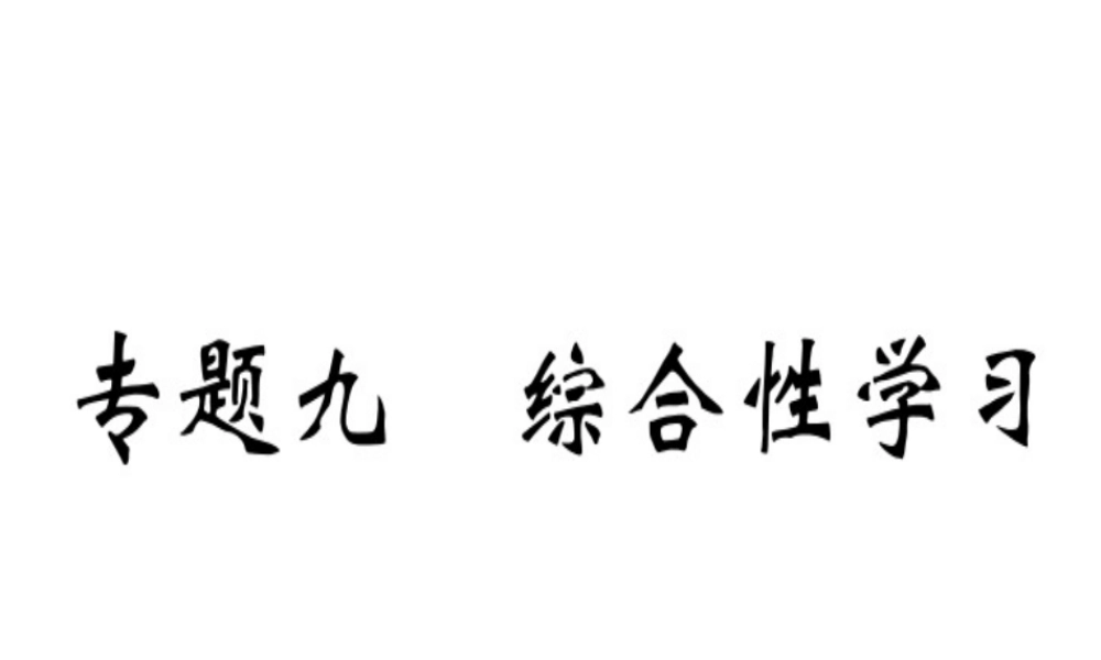 （武汉专用）八年级语文上册 专题九 综合性学习习题课件 新人教版-新人教版初中八年级上册语文课件