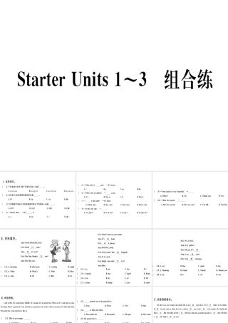 （武汉专版）秋七年级英语上册 Starter Units 1-3 组合练习题课件 （新版）人教新目标版-（新版）人教新目标版初中七年级上册英语课件