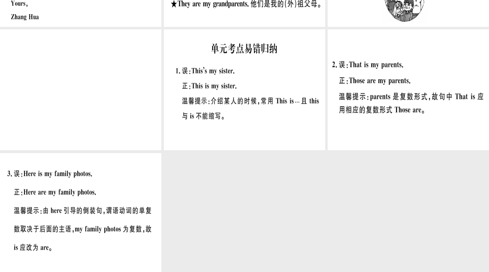 （武汉专版）秋七年级英语上册 Unit 2 This is my sister单元写作习题课件 （新版）人教新目标版-（新版）人教新目标版初中七年级上册英语课件