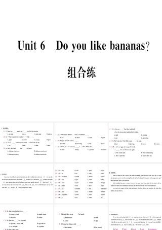（武汉专版）秋七年级英语上册 Unit 6 Do you like bananas组合练习题课件 （新版）人教新目标版-（新版）人教新目标版初中七年级上册英语课件