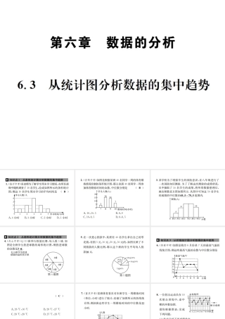 （毕节地级数学上册 6.3 从统计图分析数据的集中趋势作业课件 （新版）北师大版-（新版）北师大级上册数学课件