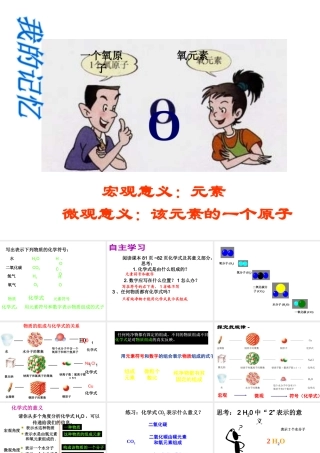 （水滴系列）九年级化学上册 4.2 物质组成的表示（第1课时）课件 （新版）鲁教版-（新版）鲁教版初中九年级上册化学课件