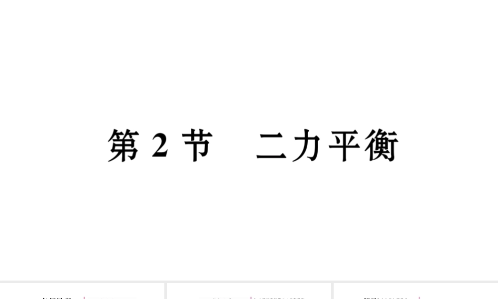 （毕节专版）春八年级物理下册 8.2 二力平衡课件 （新版）新人教版-（新版）新人教版初中八年级下册物理课件