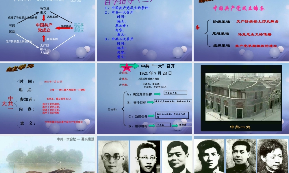 （水滴系列）八年级历史上册 第10课《五四运动和中国共产党的成立》课件 新人教版-新人教版初中八年级上册历史课件