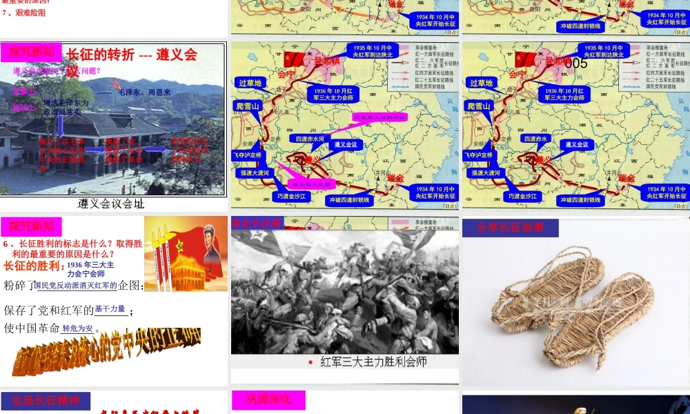 （水滴系列）八年级历史上册 第13课《红军不怕远征难》课件 新人教版-新人教版初中八年级上册历史课件