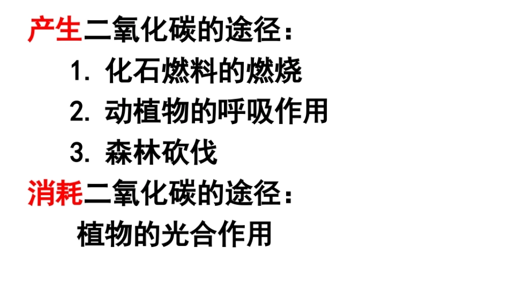 （水滴系列）九年级化学上册 6.3 大自然中的二氧化碳课件2 （新版）鲁教版-（新版）鲁教版初中九年级上册化学课件