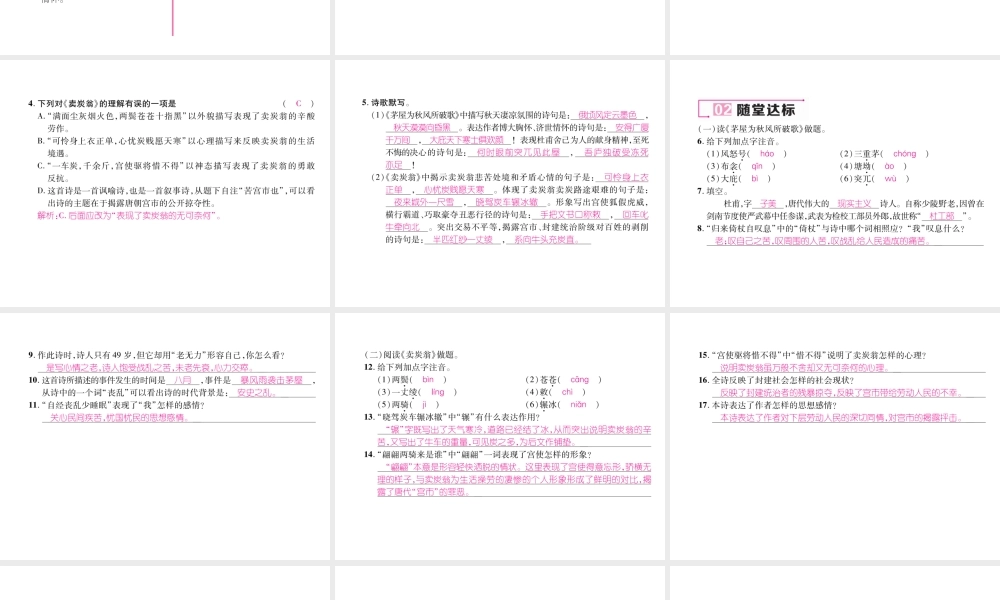 （毕节专版）八年级语文下册 第六单元 24 唐诗二首课件 新人教版-新人教版初中八年级下册语文课件