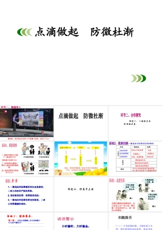 （水滴系列）（2016年秋季版）七年级道德与法治下册 第18课 让法律为成长护航 第3框 点滴做起防微杜渐课件 鲁人版六三制