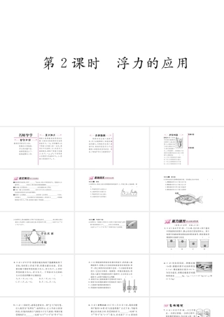 （毕节专版）春八年级物理下册 10.3 物体的浮沉条件及其应用（第2课时 浮力的应用）课件 （新版）新人教版-（新版）新人教版初中八年级下册物理课件