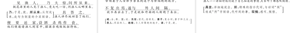 （毕节专版）八年级语文下册 第三单元 9 桃花源记（古文今译）课件 新人教版-新人教版初中八年级下册语文课件