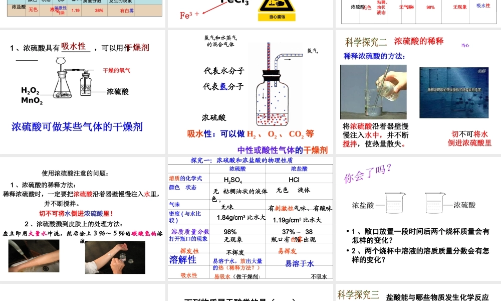 （水滴系列）九年级化学下册 7.1 酸及其性质课件 （新版）鲁教版-（新版）鲁教版初中九年级下册化学课件