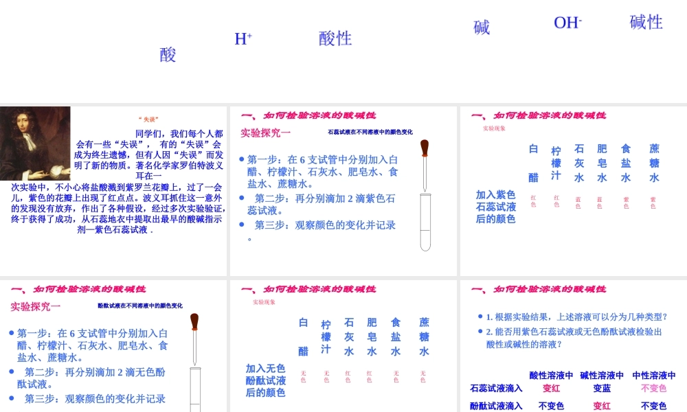 （水滴系列）九年级化学下册 7.3《溶液的酸碱性》课件 （新版）鲁教版-（新版）鲁教版初中九年级下册化学课件