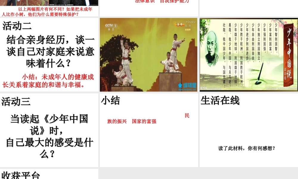 （水滴系列）（2016年秋季版）七年级道德与法治下册 第九单元 撑起法律保护伞 第17课 我们受法律特殊保护 第1框《特殊的我们特殊的保护》课件 鲁人版六三制