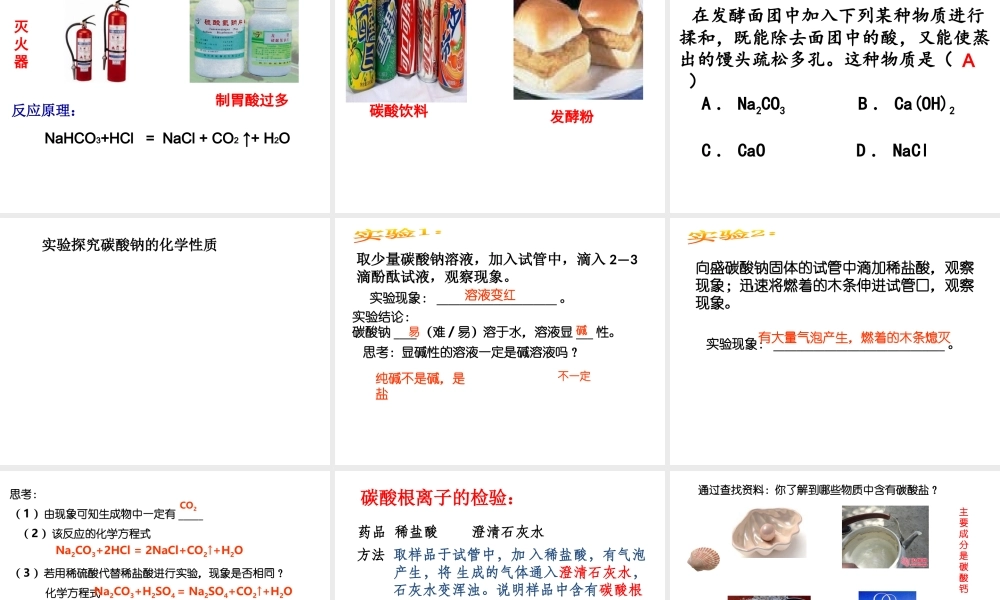 （水滴系列）九年级化学下册 8.3 海水“制碱 ”课件 （新版）鲁教版-（新版）鲁教版初中九年级下册化学课件