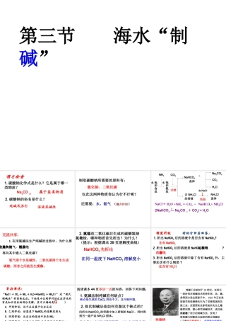 （水滴系列）九年级化学下册 8.3 海水“制碱 ”课件 （新版）鲁教版-（新版）鲁教版初中九年级下册化学课件