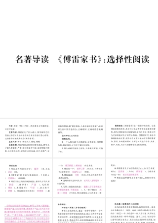 （毕节专版）八年级语文下册 第三单元 名著导读《傅雷家书》选择性阅读课件 新人教版-新人教版初中八年级下册语文课件