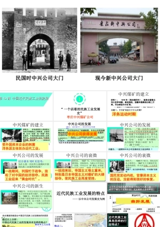 （水滴系列）八年级历史上册 第19课 近代民族工业发展课件 新人教版