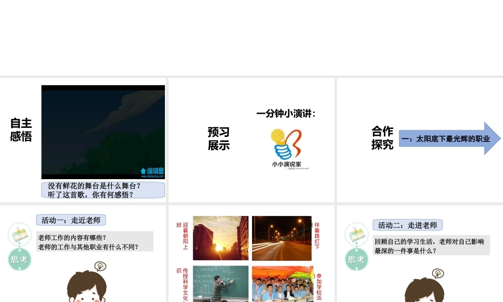 （水滴系列）（2016年秋季版）七年级道德与法治下册 第六单元 相逢是首歌 第12课 我和老师交朋友 第1框 感恩师爱课件 鲁人版六三制