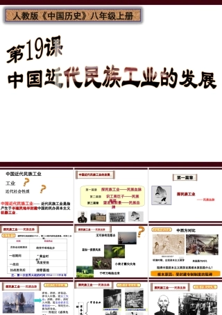 （水滴系列）八年级历史上册 第19课 中国近代民族工业的发展课件 新人教版