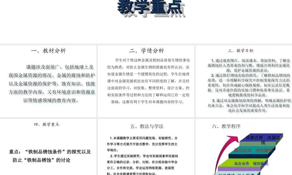 （水滴系列）九年级化学下册 第八单元 金属和金属材料 课题3 金属资源的利用和保护（第2课时）说课课件 （新版）新人教版-（新版）新人教版初中九年级下册化学课件