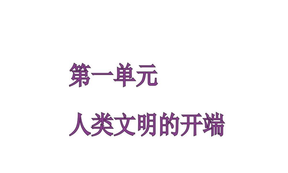 （水滴系列）九年级历史上册 第1课 人类的形成课件 新人教版