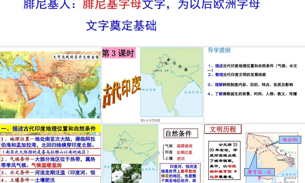 （水滴系列）九年级历史上册 第2课 大河流域—人类文明的摇篮 第3课时：古代印度课件 新人教版