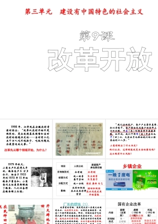 （水滴系列）八年级历史下册 9 改革开放课件 新人教版