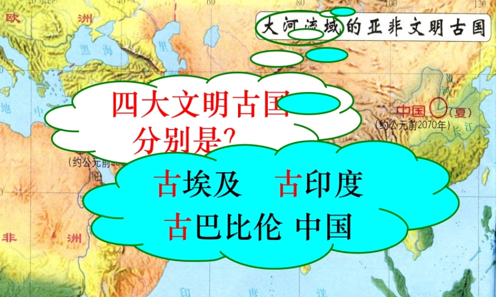 （水滴系列）九年级历史上册 第2课 大河流域—人类文明的摇篮课件 新人教版