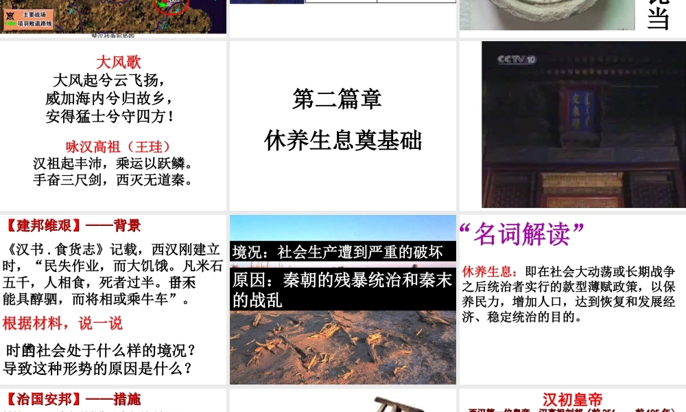 （水滴系列）（2016年秋季版）七年级历史上册 11《西汉的建立和“文景之治”》课件 新人教版