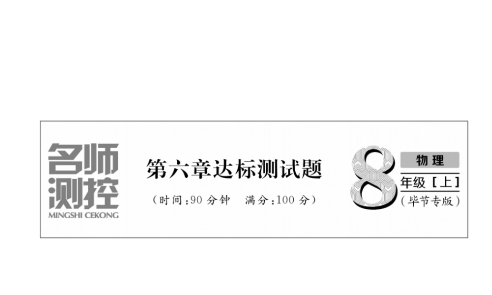 （毕节专版）秋八年级物理上册 第6章达标测试课件 （新版）人教版-人教版初中八年级上册物理课件