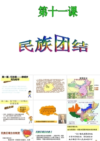 （水滴系列）八年级历史下册 第11课《民族团结》课件 新人教版