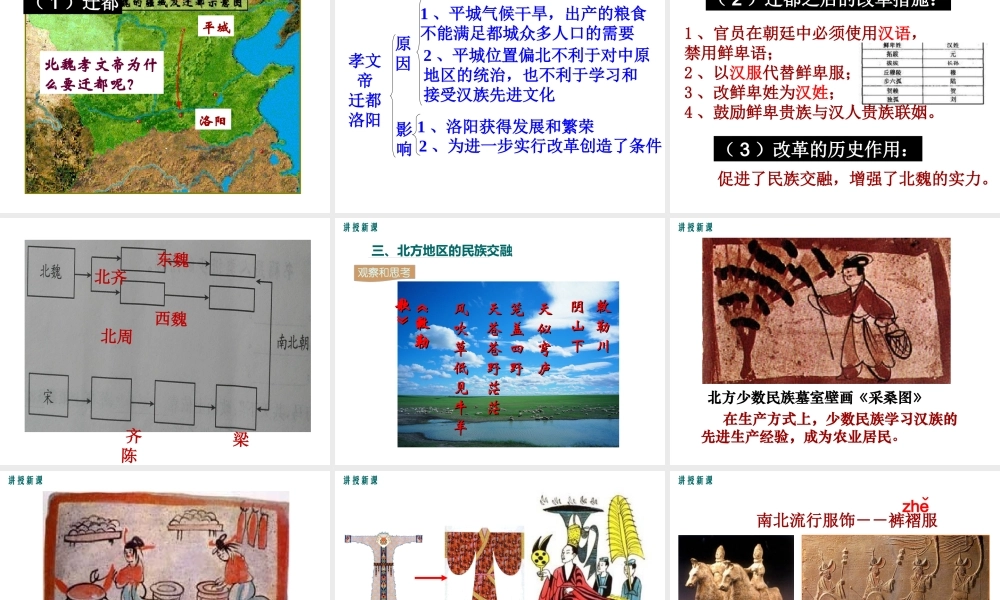 （水滴系列）（2016年秋季版）七年级历史上册 19 北魏的政治和北方的民族大交融课件 新人教版